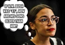 Ocasio Cortez idiot Bush 41.webp