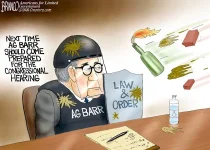 Barr under attack from rioters in Congress.webp